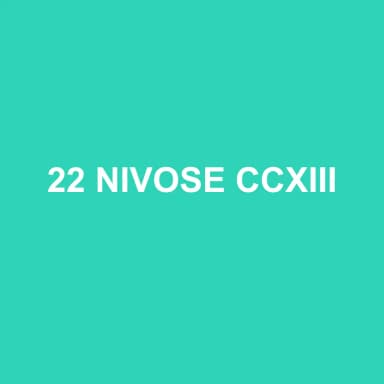 Logo de 22 NIVOSE CCXIII