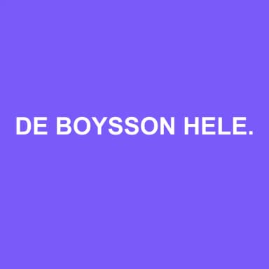 Logo de DE BOYSSON HELENE