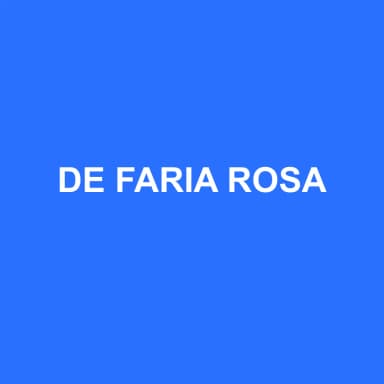 Logo de DE FARIA ROSA